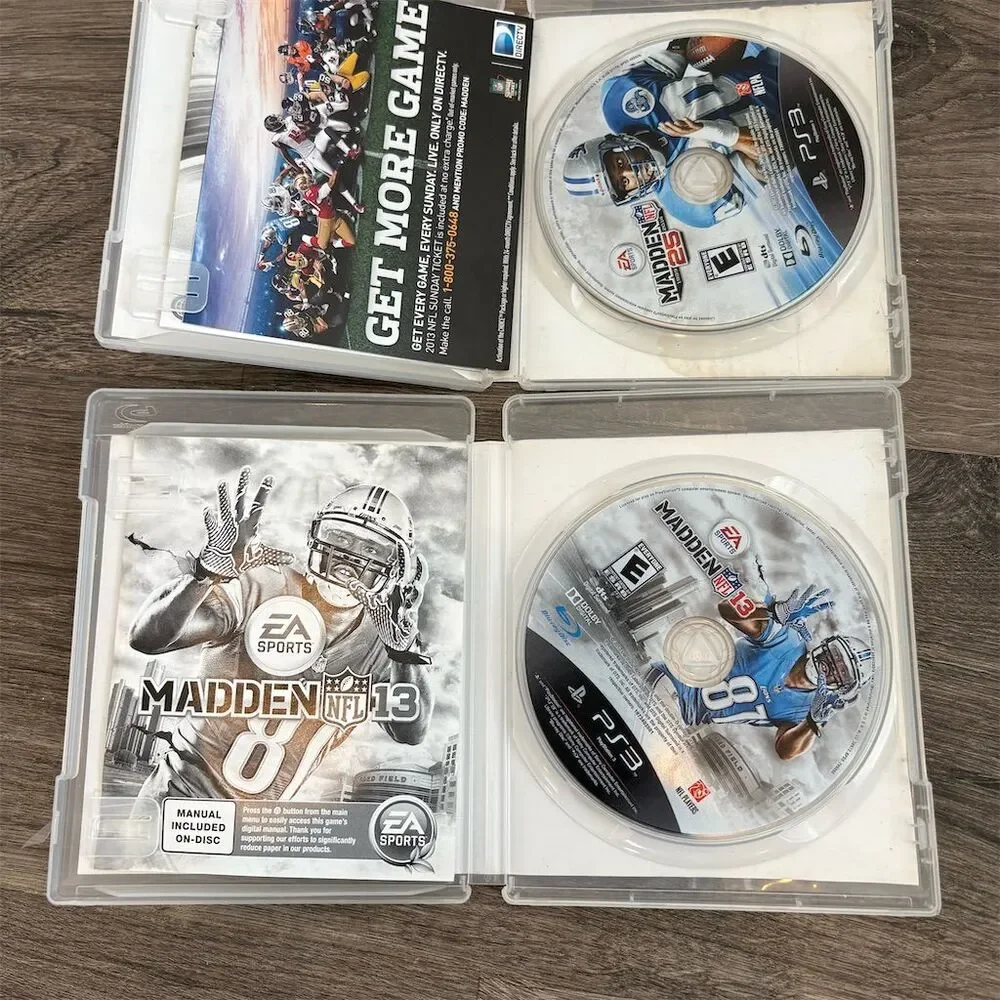 Madden NFL 13 & 25‎ PS3 Lot Complete with Cases & Manuals EA Sports